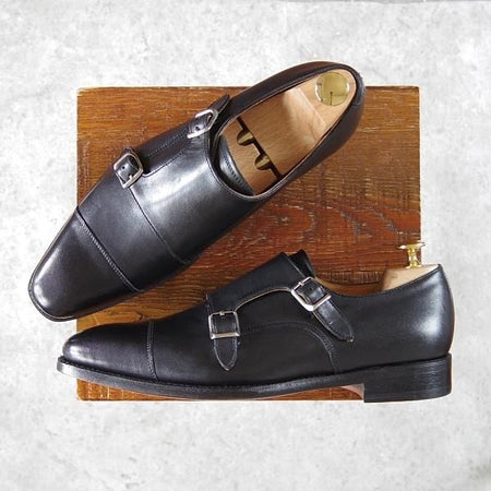 未使用★ユニオンインペリアル SIZE 6.5【★ダブルモンク/U1822/黒】カーフ/メンズ/Union Imperial★h339