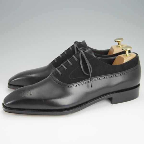 新品★Soffice&Solid/ソフィス&ソリッド SIZE 9【定価￥59,400-★コンビ仕様/カーフ×スエード/S802】黒/トレーディングポスト取扱★h342