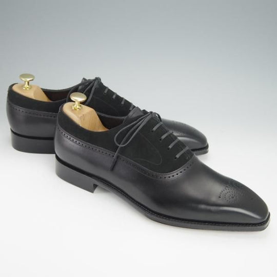 新品★Soffice&Solid/ソフィス&ソリッド SIZE 9【定価￥59,400-★コンビ仕様/カーフ×スエード/S802】黒/トレーディングポスト取扱★h342