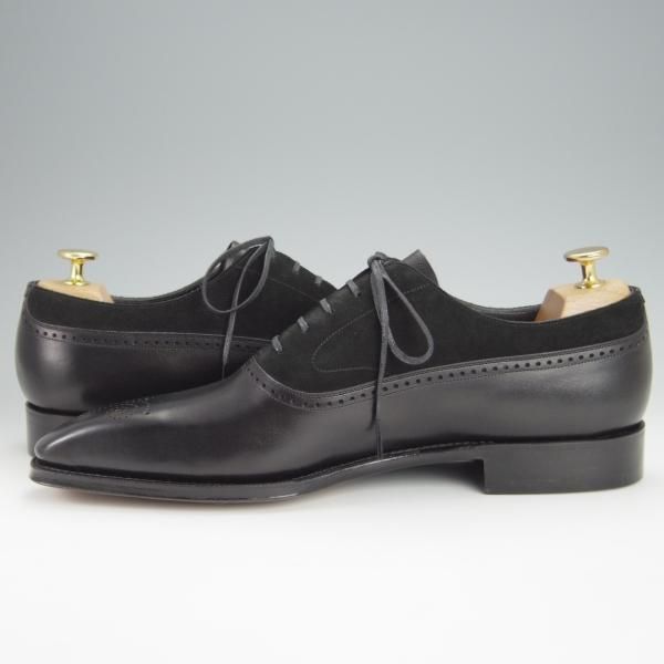 新品★Soffice&Solid/ソフィス&ソリッド SIZE 9【定価￥59,400-★コンビ仕様/カーフ×スエード/S802】黒/トレーディングポスト取扱★h342