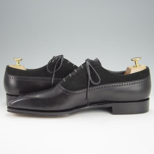 新品★Soffice&Solid/ソフィス&ソリッド SIZE 9【定価￥59,400-★コンビ仕様/カーフ×スエード/S802】黒/トレーディングポスト取扱★h342