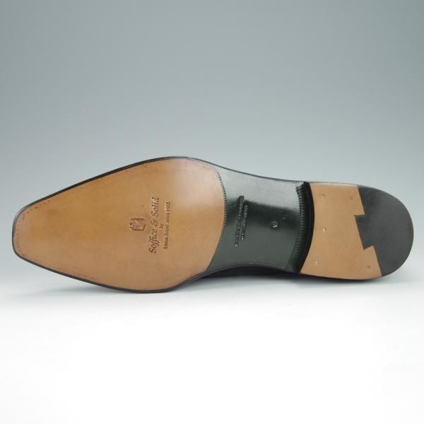 新品★Soffice&Solid/ソフィス&ソリッド SIZE 9【定価￥59,400-★コンビ仕様/カーフ×スエード/S802】黒/トレーディングポスト取扱★h342