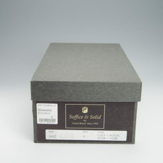 新品★Soffice&Solid/ソフィス&ソリッド SIZE 9【定価￥59,400-★コンビ仕様/カーフ×スエード/S802】黒/トレーディングポスト取扱★h342