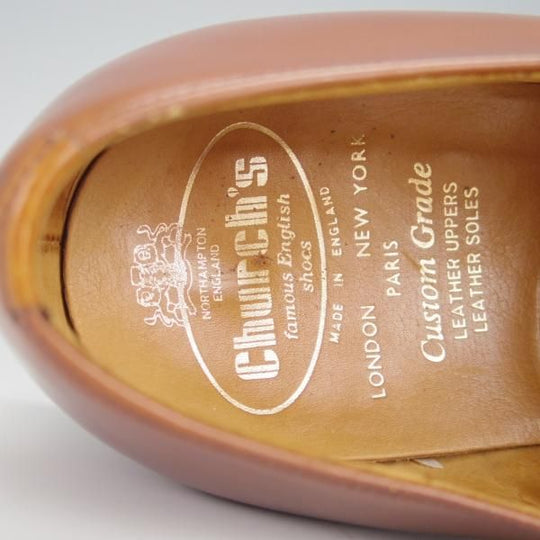 ★チャーチ 75F/UK7.5【旧チャーチ★ブックバインダーカーフ/3都市ロゴ】84ラスト/Barcroft/パンチドキャップトゥ/茶/Church's★h344