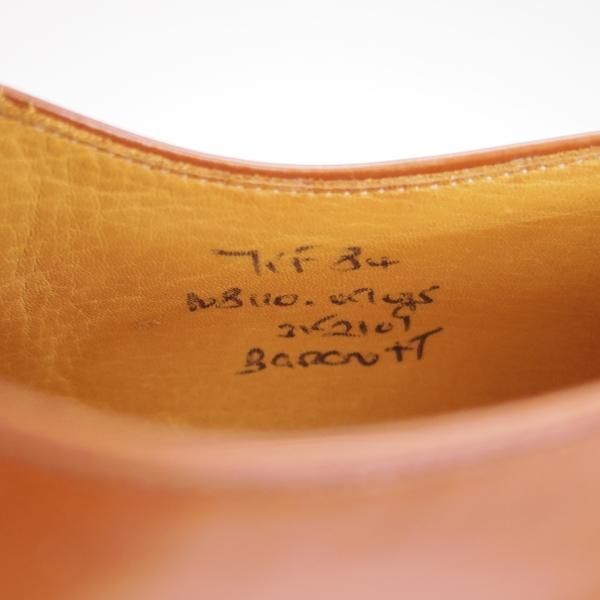 ★チャーチ 75F/UK7.5【旧チャーチ★ブックバインダーカーフ/3都市ロゴ】84ラスト/Barcroft/パンチドキャップトゥ/茶/Church's★h344