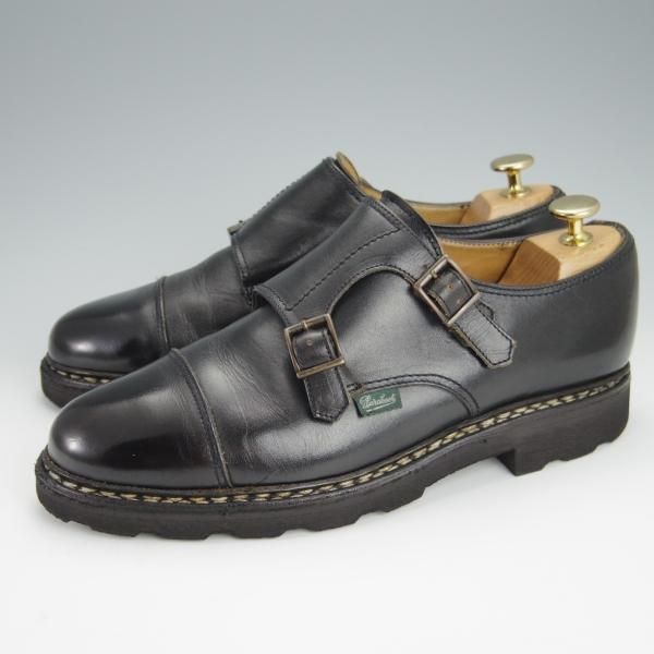 ★パラブーツ SIZE 6【定価￥74,800-★ウィリアム/WILLIAM】ダブルモンク/リスレザー/NOIR/黒/メンズ/Paraboot★h348