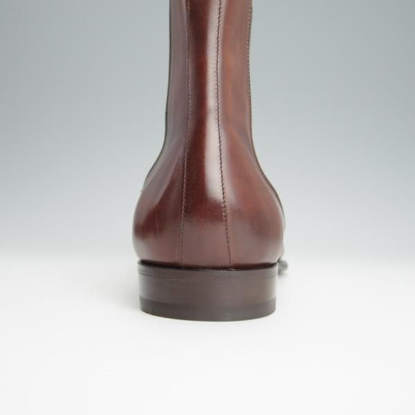 未使用★(伊)サントーニ SIZE 8.5【定価￥149,040-★サイドゴアブーツ】カーフ/茶/メンズ/Santoni★h350