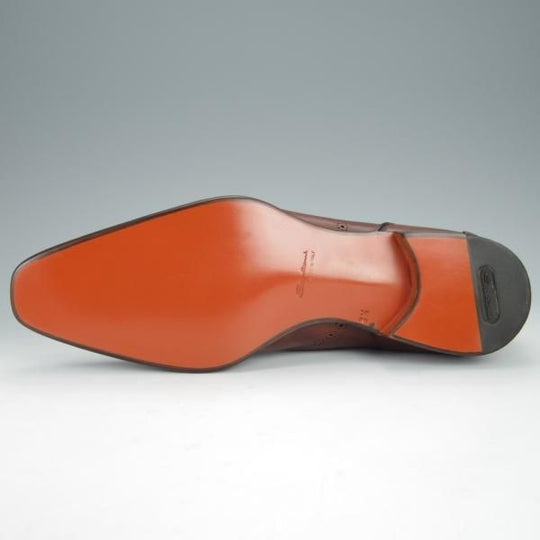 未使用★(伊)サントーニ SIZE 8.5【定価￥149,040-★サイドゴアブーツ】カーフ/茶/メンズ/Santoni★h350