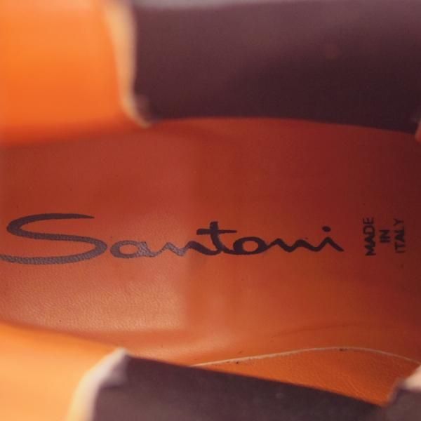 未使用★(伊)サントーニ SIZE 8.5【定価￥149,040-★サイドゴアブーツ】カーフ/茶/メンズ/Santoni★h350