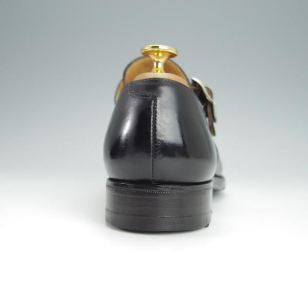極美品★クロケット&ジョーンズ 5.5F【貴重★(英)GORDON SCOTT別注/DEVON】モンクストラップ/カーフ/黒/メンズ/Crockett&Jones★h357