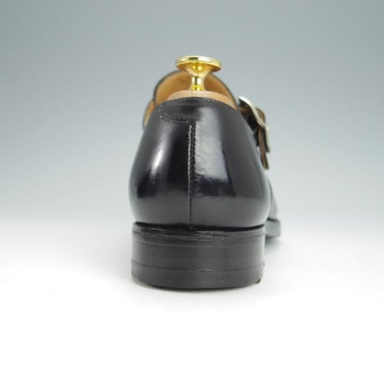 極美品★クロケット&ジョーンズ 5.5F【貴重★(英)GORDON SCOTT別注/DEVON】モンクストラップ/カーフ/黒/メンズ/Crockett&Jones★h357