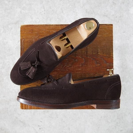 極美品★(米)アレンエドモンズ 7D【★(米)ラルフローレン別注/POLO Ralph Lauren】タッセルローファー/SHANLEY/濃茶/ALLEN EDMONDS★h358