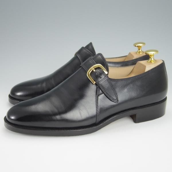 極上★(伊)タニノクリスチー SIZE 7【定価15万円以上★モンクストラップ/121288】カーフ/黒/メンズ/TANINO CRISCI★h359