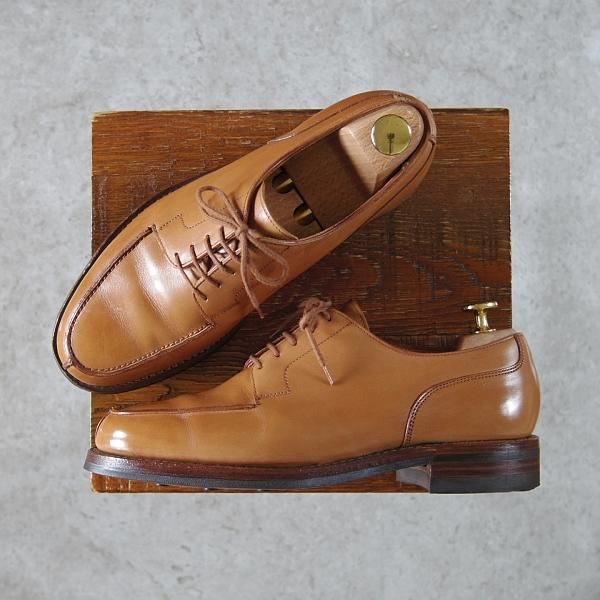 美品★クロケット&ジョーンズ 5.5E【現行定価￥88,000-★ダイナイトソール仕様/MORETON/モールトン】薄茶/メンズ/Crockett&Jones★h360