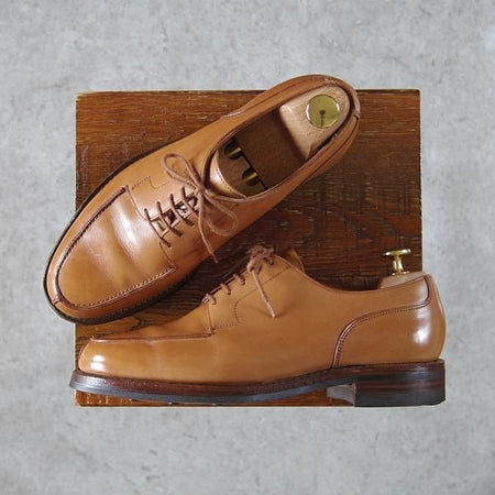 美品★クロケット&ジョーンズ 5.5E【現行定価￥88,000-★ダイナイトソール仕様/MORETON/モールトン】薄茶/メンズ/Crockett&Jones★h360