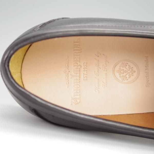 未使用★ユニオンインペリアル SIZE 8.5【グッドイヤーウェルテッド製法★コインローファー/U2004】カーフ/黒/Union Imperial★h361