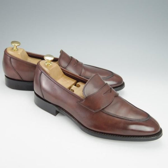 美品★トレーディングポスト/ユニオンロイヤル製 SIZE 8【定価￥49,500-★撥水レザー/ダイナイトソール/T607】コインローファー/茶★h364