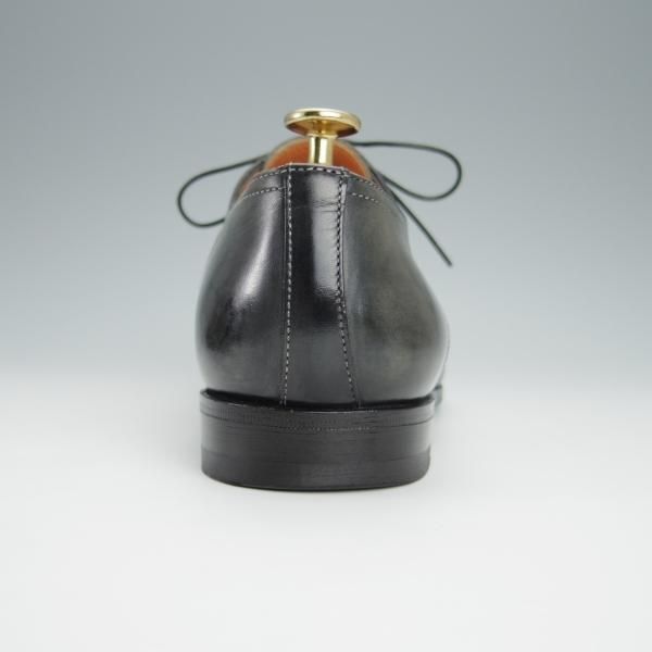 極上★(伊)サントーニ SIZE 6【貴重★オパンケ＋マッケイ製法/黒〜グレー系パティーヌ】プレーントゥ/11943/カーフ/Santoni★h366