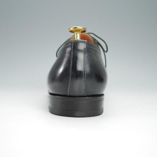 極上★(伊)サントーニ SIZE 6【貴重★オパンケ＋マッケイ製法/黒〜グレー系パティーヌ】プレーントゥ/11943/カーフ/Santoni★h366