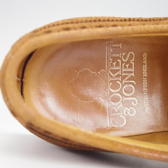 極上★クロケット&ジョーンズ 6E【モデル定価￥85,800-★フルブローグ/CARDIGAN】325ラスト/スエード/濃茶/メンズ/Crockett&Jones★h367