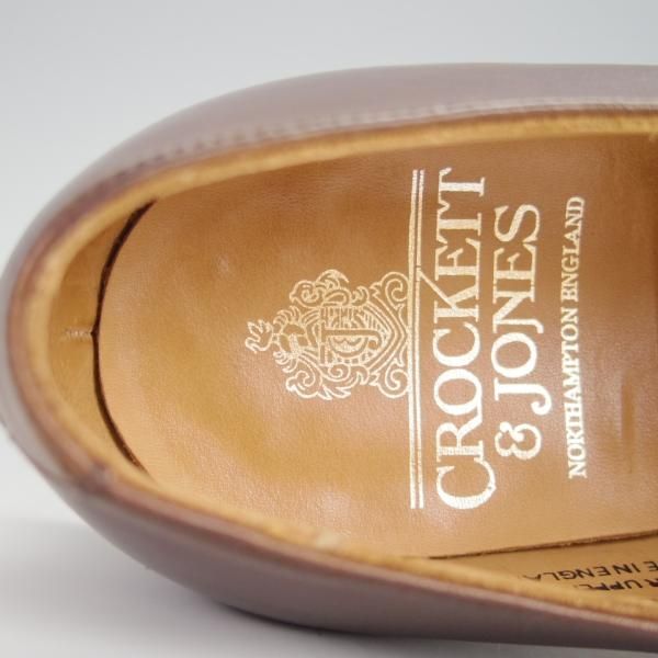 極美品★クロケット&ジョーンズ 6E【定価￥90,200-★CONNAUGHT2/ストレートチップ】コノート/379ラスト/濃茶/Crockett&Jones★h369