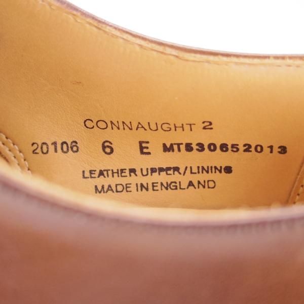 極美品★クロケット&ジョーンズ 6E【定価￥90,200-★CONNAUGHT2/ストレートチップ】コノート/379ラスト/濃茶/Crockett&Jones★h369