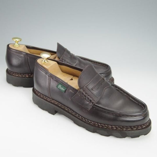 美品★パラブーツ SIZE 5.5【定価￥71,500-★ランス/濃茶/カフェ】コインローファー/REIMS/リスレザー/CAFE/メンズ/Paraboot★h371