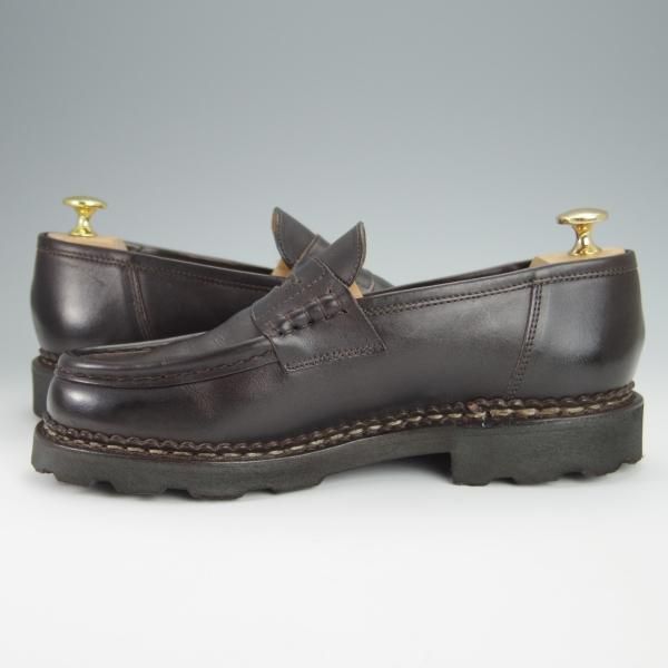 美品★パラブーツ SIZE 5.5【定価￥71,500-★ランス/濃茶/カフェ】コインローファー/REIMS/リスレザー/CAFE/メンズ/Paraboot★h371