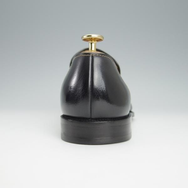 美品★(伊)タニノクリスチー SIZE 5.5【定価15万円以上★コインローファー/129687】グレインレザー/黒/メンズ/TANINO CRISCI★h372