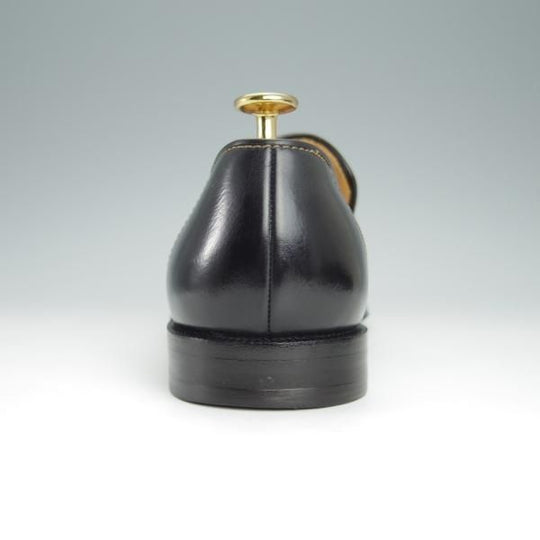 美品★(伊)タニノクリスチー SIZE 5.5【定価15万円以上★コインローファー/129687】グレインレザー/黒/メンズ/TANINO CRISCI★h372