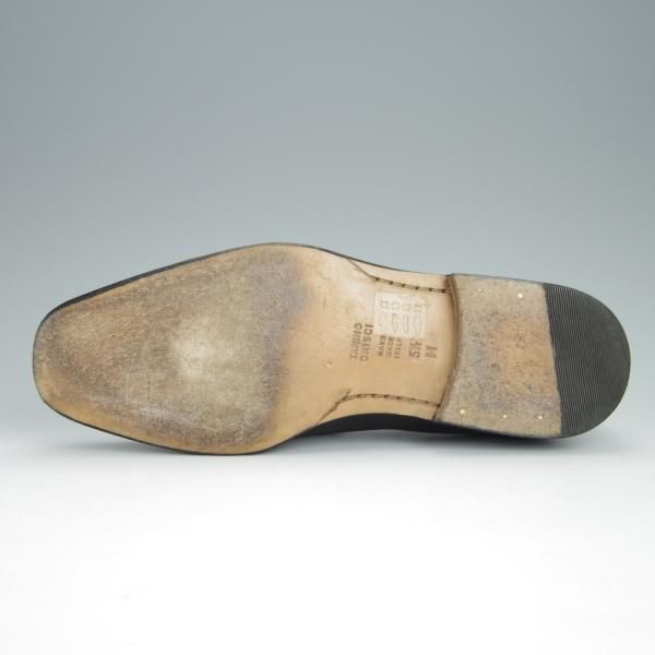 美品★(伊)タニノクリスチー SIZE 5.5【定価15万円以上★コインローファー/129687】グレインレザー/黒/メンズ/TANINO CRISCI★h372