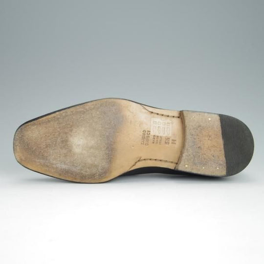 美品★(伊)タニノクリスチー SIZE 5.5【定価15万円以上★コインローファー/129687】グレインレザー/黒/メンズ/TANINO CRISCI★h372