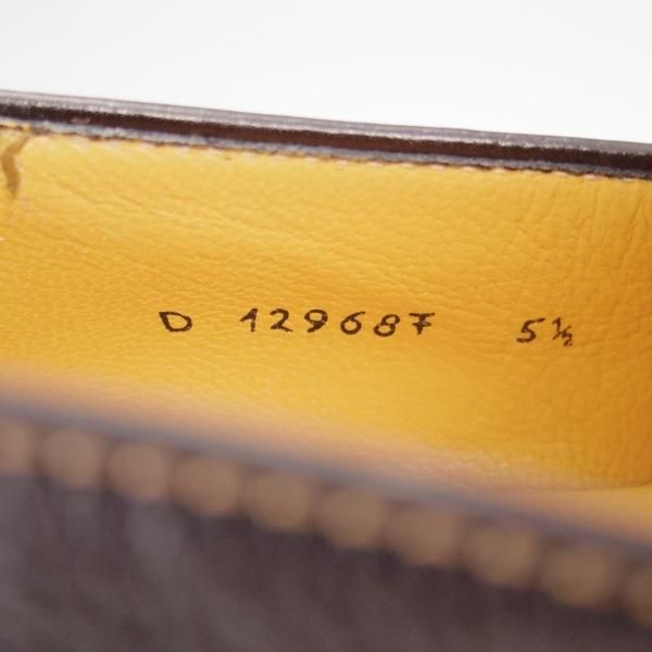 美品★(伊)タニノクリスチー SIZE 5.5【定価15万円以上★コインローファー/129687】グレインレザー/黒/メンズ/TANINO CRISCI★h372