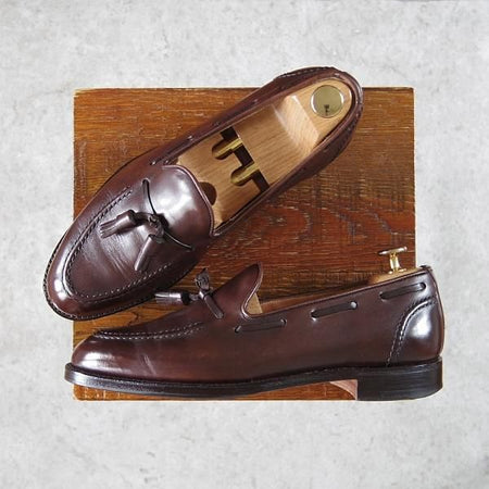 極上★チーニー 6.5F【定価￥78,100-★HARRY/ハリー/214ラスト】タッセルローファー/カーフ/MOCHA/濃茶/メンズ/CHEANEY★h373