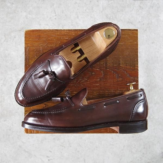 極上★チーニー 6.5F【定価￥78,100-★HARRY/ハリー/214ラスト】タッセルローファー/カーフ/MOCHA/濃茶/メンズ/CHEANEY★h373