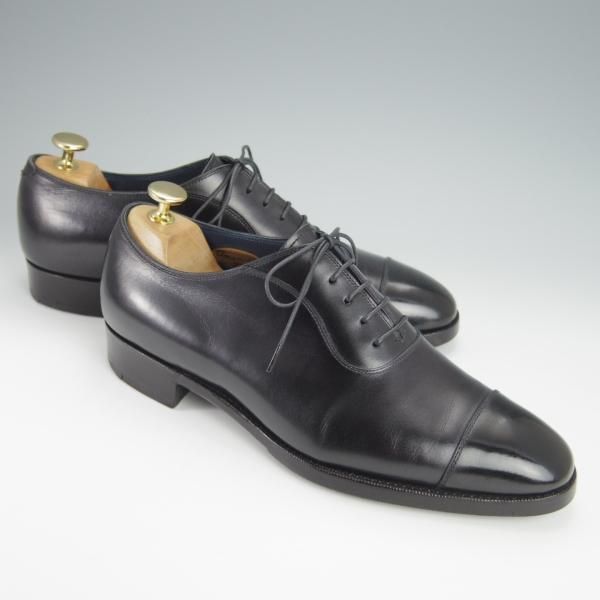 極上★(浅草)CENTRAL/セントラル 7.5E【定価￥54,600-★AMANOGAWA/(仏)アノネイ社/ボカルーカーフ】ストレートチップ/黒/CENTRAL★h376