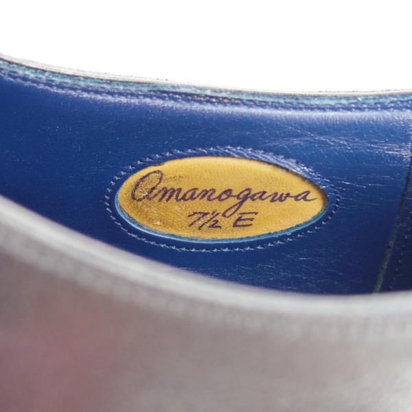 極上★(浅草)CENTRAL/セントラル 7.5E【定価￥54,600-★AMANOGAWA/(仏)アノネイ社/ボカルーカーフ】ストレートチップ/黒/CENTRAL★h376