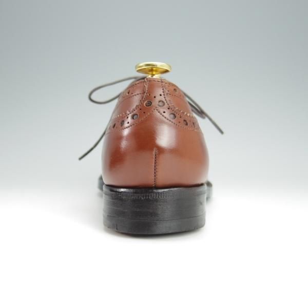 美品★チャーチ UK5程度/55D【旧チャーチ★73ラスト/3都市ロゴ】フルブローグ/カーフ/茶/メンズ/Church's★h377