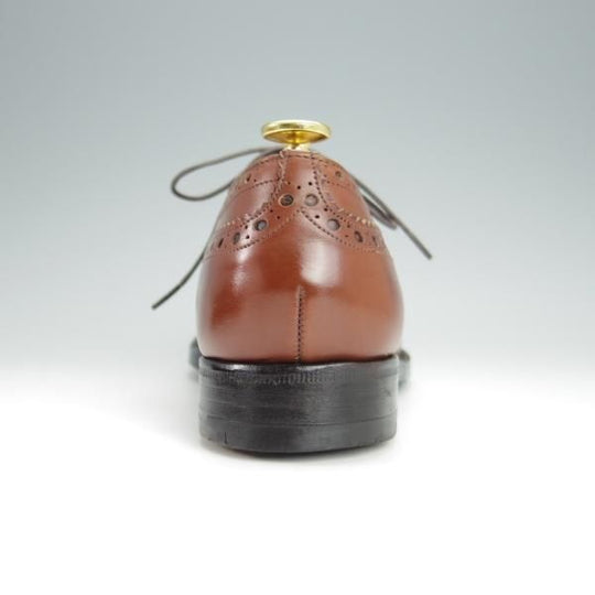 美品★チャーチ UK5程度/55D【旧チャーチ★73ラスト/3都市ロゴ】フルブローグ/カーフ/茶/メンズ/Church's★h377