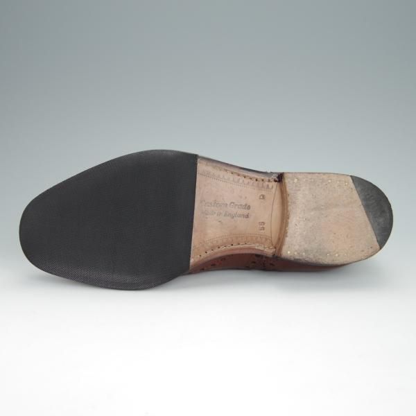 美品★チャーチ UK5程度/55D【旧チャーチ★73ラスト/3都市ロゴ】フルブローグ/カーフ/茶/メンズ/Church's★h377