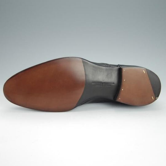 未使用★ガジアーノ&ガーリング製 UK7【高額★(英)ALFRED DUNHILL別注/ダンヒル】サイドエラスティック/黒/カーフ/GAZIANO&GIRLING★h383