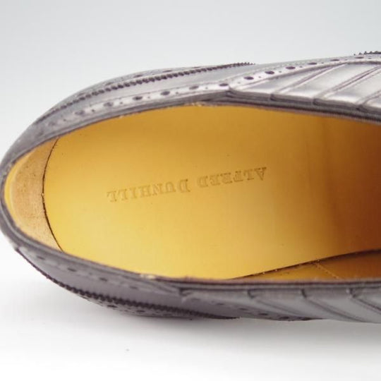 未使用★ガジアーノ&ガーリング製 UK7【高額★(英)ALFRED DUNHILL別注/ダンヒル】サイドエラスティック/黒/カーフ/GAZIANO&GIRLING★h383