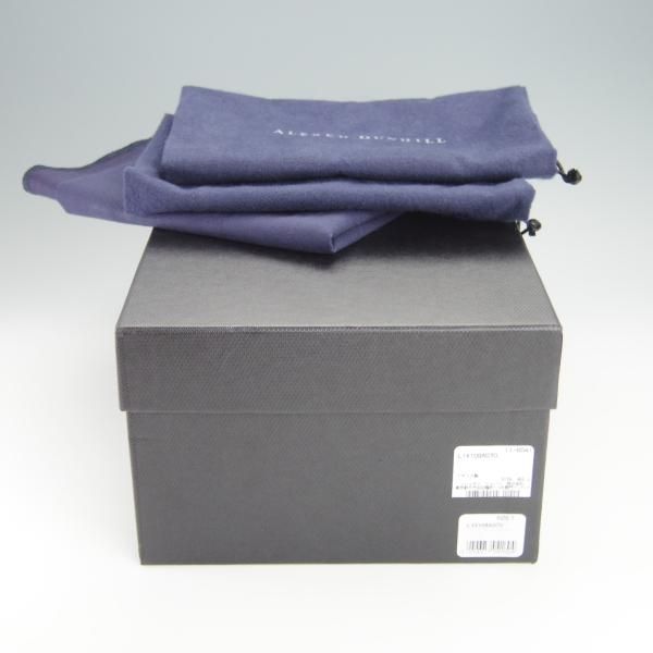 未使用★ガジアーノ&ガーリング製 UK7【高額★(英)ALFRED DUNHILL別注/ダンヒル】サイドエラスティック/黒/カーフ/GAZIANO&GIRLING★h383