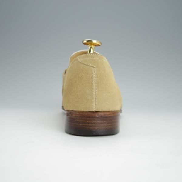 美品★(伊)DUCAL/デュカル SIZE 41【貴重★ISETAN MEN'S/伊勢丹メンズ別注】タッセルローファー/スエード×シボ革/薄茶×白★h384