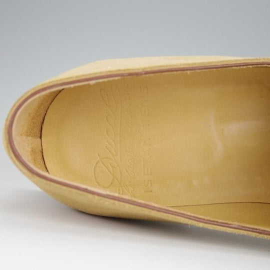 美品★(伊)DUCAL/デュカル SIZE 41【貴重★ISETAN MEN'S/伊勢丹メンズ別注】タッセルローファー/スエード×シボ革/薄茶×白★h384