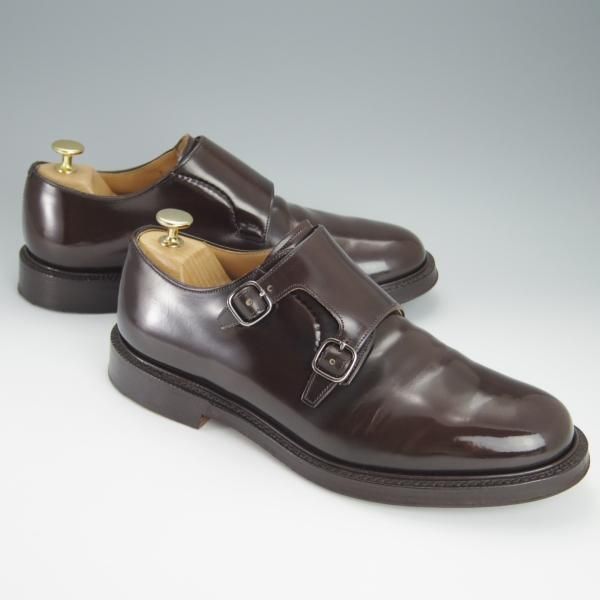 美品★チャーチ 75F/UK7.5【定価￥101,520-★SHANNON同仕様のダブルモンク/103ラスト】LAMBOURN/ライトエボニー/濃茶/メンズ/Church's★h385