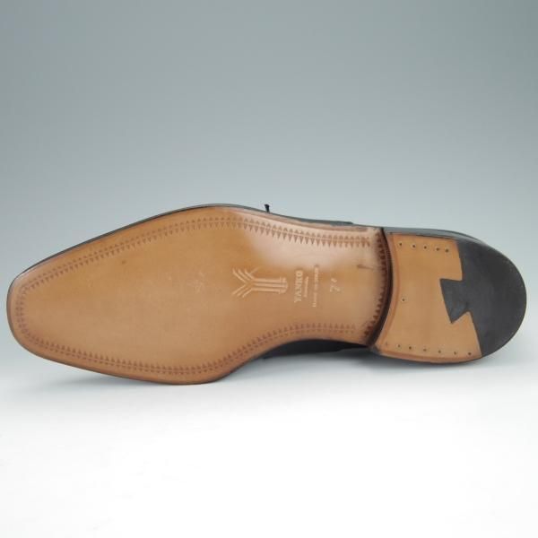 未使用★(スペイン製)YANKO/ヤンコ SIZE 7.5【グッドイヤーウェルテッド製法★セミブローグ/104838】CAMBRIDGE/カーフ/黒/メンズ★h387