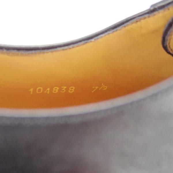 未使用★(スペイン製)YANKO/ヤンコ SIZE 7.5【グッドイヤーウェルテッド製法★セミブローグ/104838】CAMBRIDGE/カーフ/黒/メンズ★h387