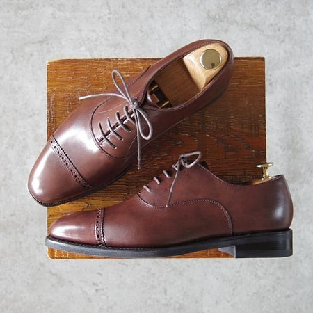 未使用★ユニオンインペリアル SIZE 6【定価￥41,800-★撥水なめし革/U2006】パンチドキャップトゥ/カーフ/濃茶/Union Imperial★h390