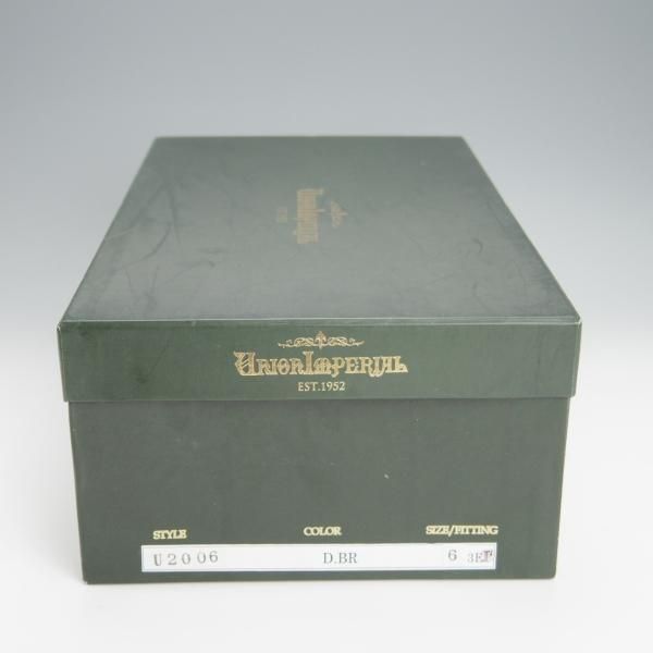 未使用★ユニオンインペリアル SIZE 6【定価￥41,800-★撥水なめし革/U2006】パンチドキャップトゥ/カーフ/濃茶/Union Imperial★h390